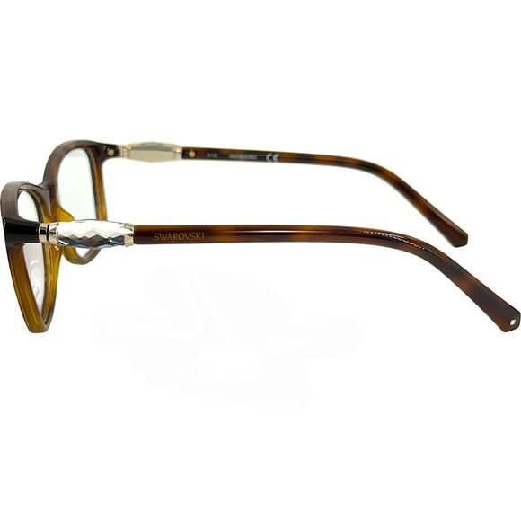 Swarovski SK5336 Womens Plastic Eyeglass Frame 052 Dark Havana 53-16 main image 5